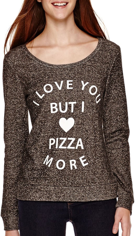 Miss Chievous Pizza Love Graphic Sweatshirt ($30)