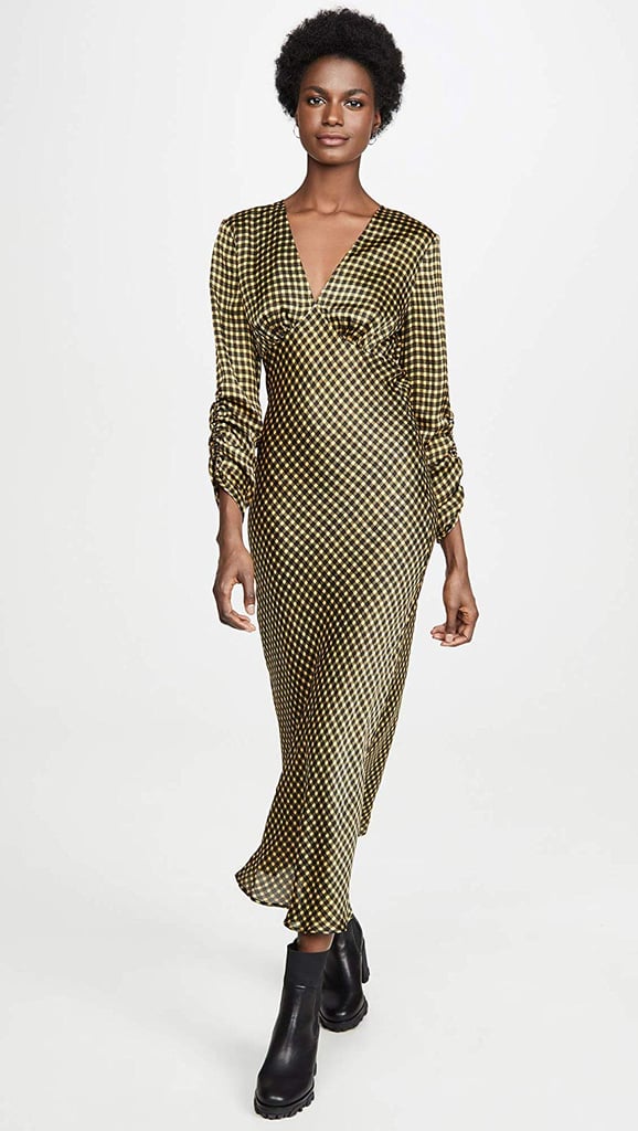 The Fifth Label Goldie Check Long Midi Dress