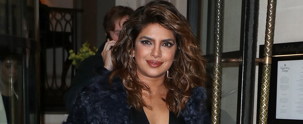 Priyanka Chopra在伦敦Max Factor活动上的皮裙