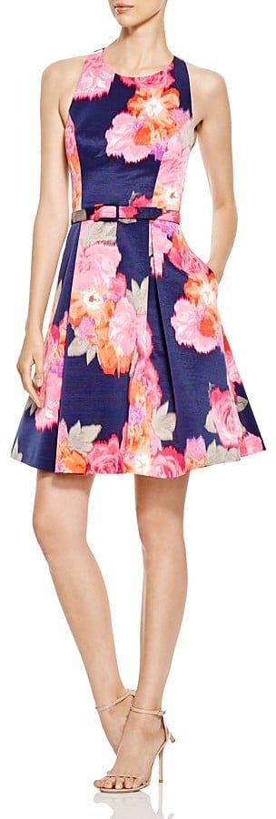 Eliza J Sleeveless Floral Belted Fit and Flare Dress ($158)