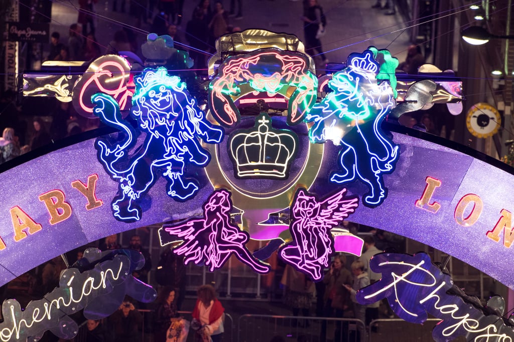 Queen Bohemian Rhapsody Lights on Carnaby Street in London