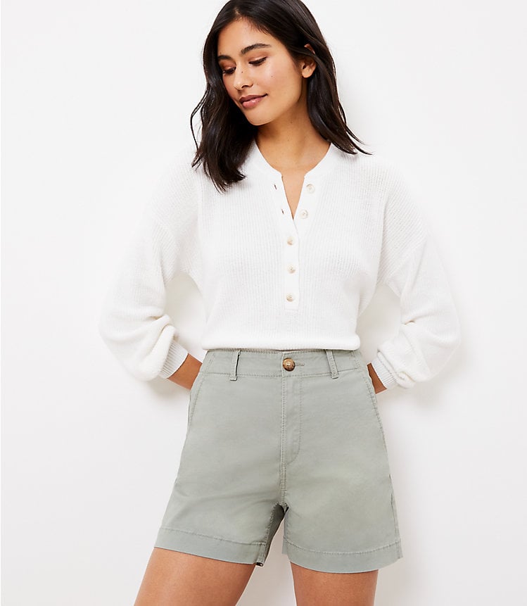 LOFT Washed Twill Shorts | The Most Comfortable Clothes For Women Under ...
