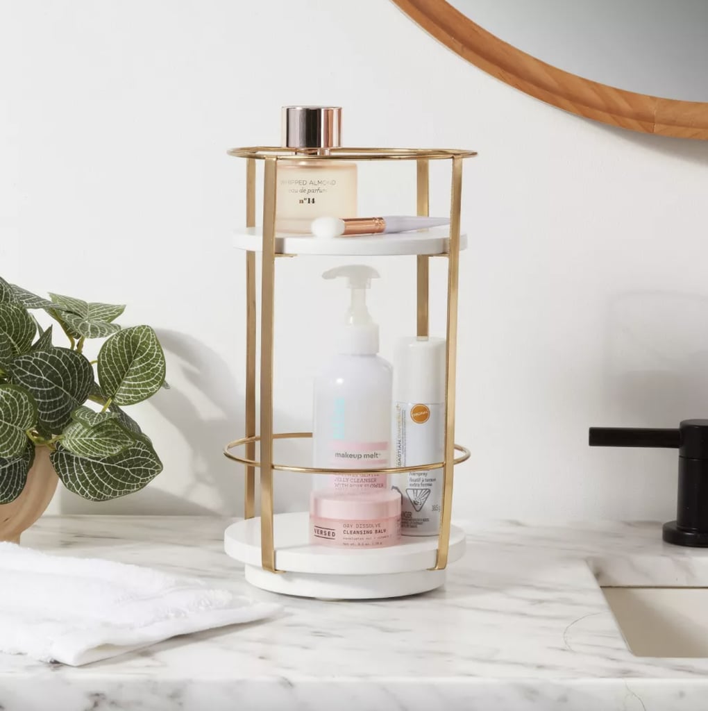 Brightroom Round Metal Countertop Turntable Organizer ($20)
This countertop organizer will give your beauty products the attention they deserve. It'll allow you to see all of your products easily, which will make your skincare routine a breeze.