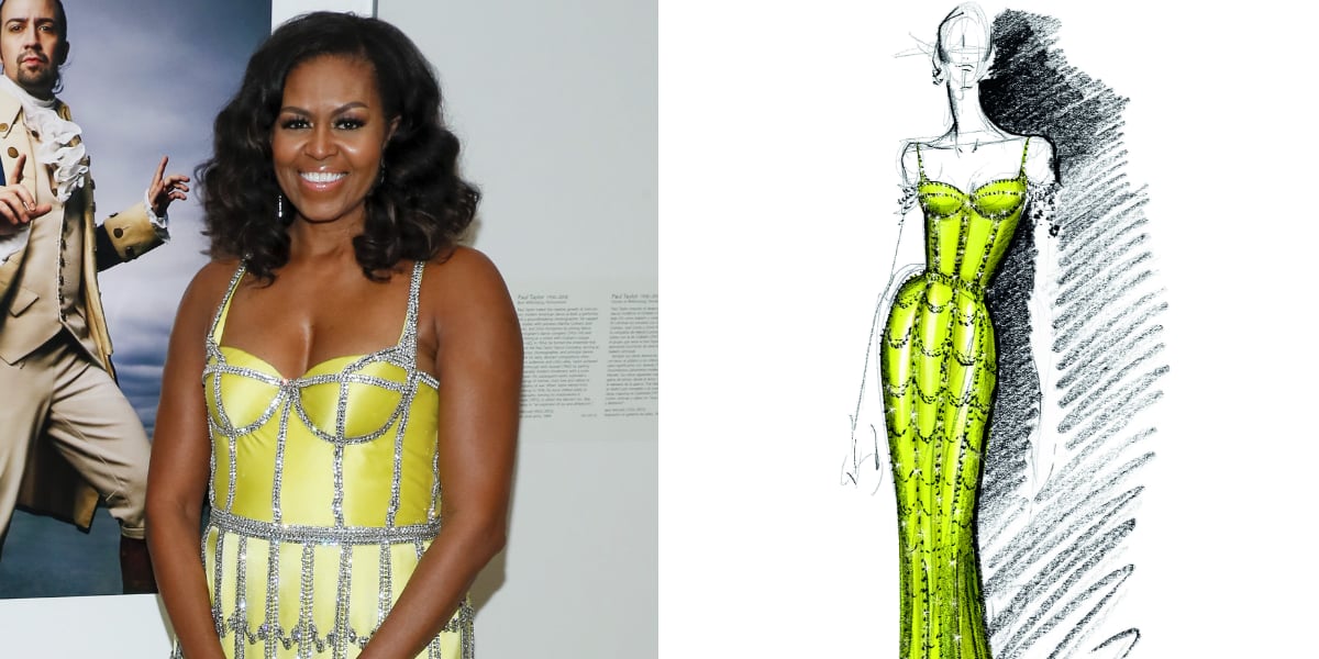 Yellow dress michelle obama on sale