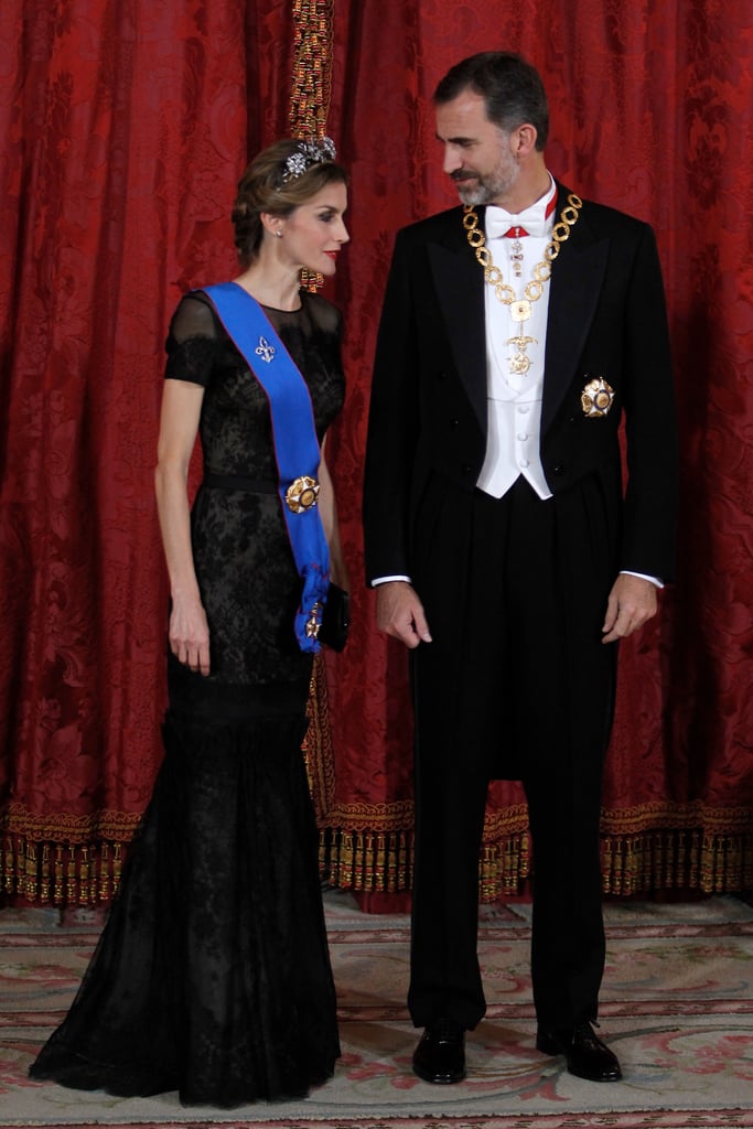 Queen Letizia at Chilean State Dinner 2014 | Photos