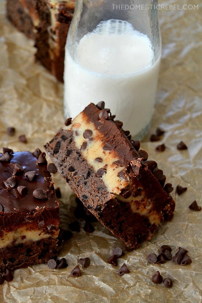 No-Bake Cookie Dough Brownies