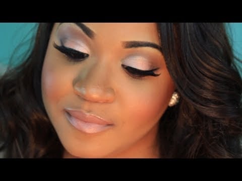 Neutral Wedding Makeup With a Pop of Color