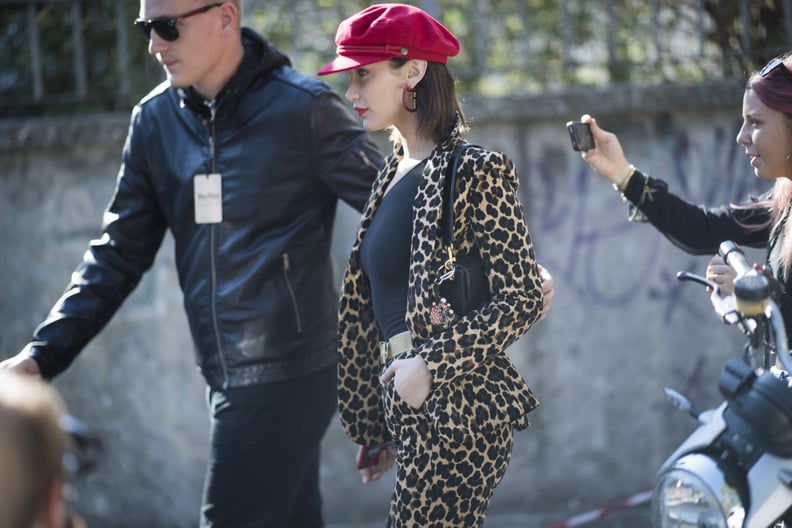Bella Hadid Wore a Cheetah-Print Suit by Frame