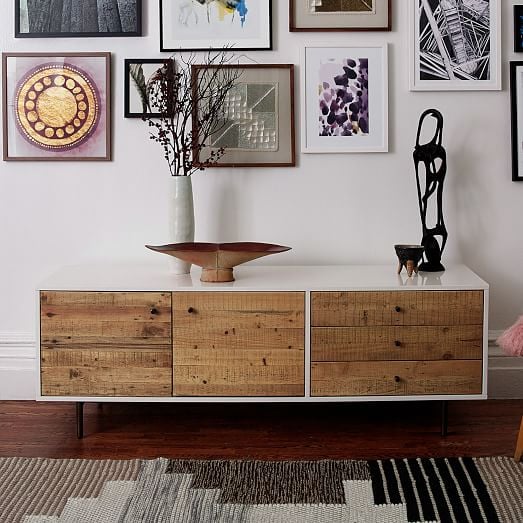 West Elm Reclaimed Wood/Lacquer Media Console