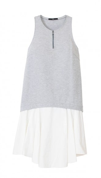 Tibi Italian ponte gray and white dress ($385)