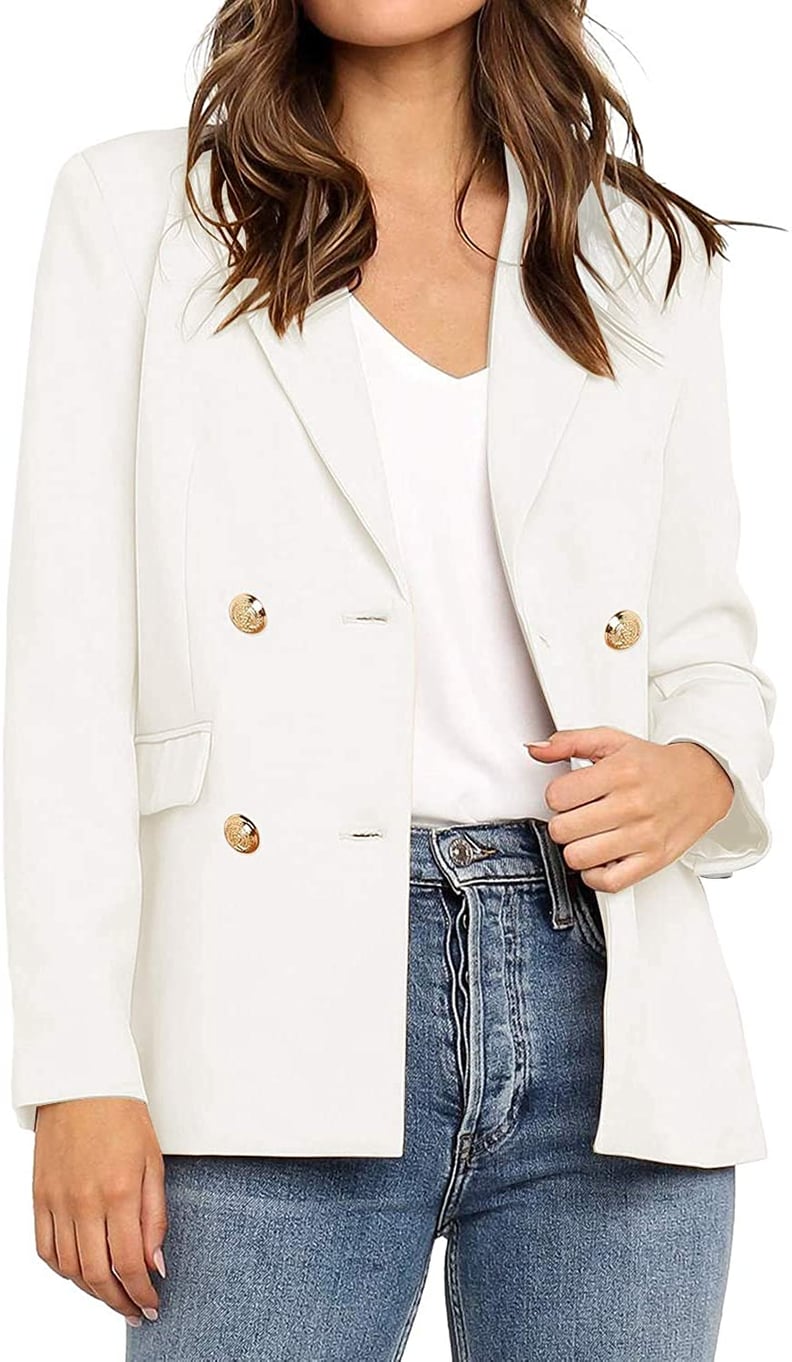 Vetinee Lapel Pockets Blazer