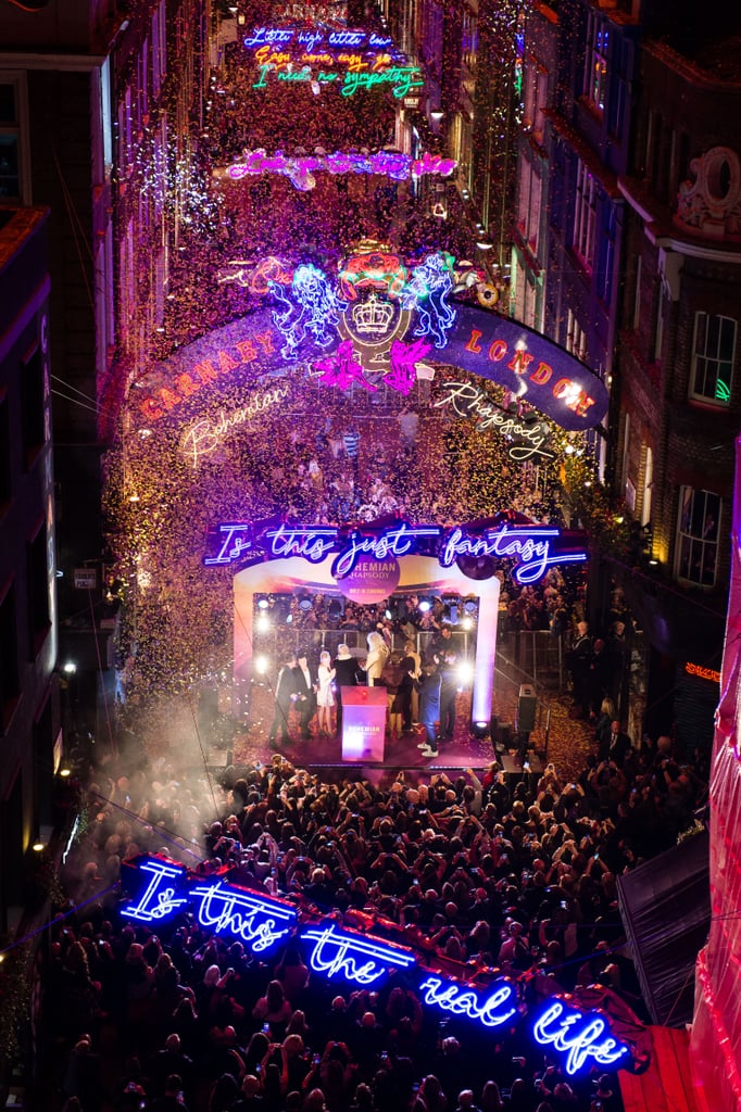 Queen Bohemian Rhapsody Lights on Carnaby Street in London