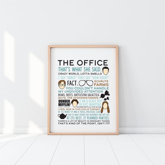 The Office Characters Quotes Wall Poster