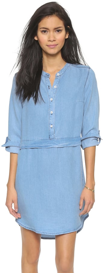 chambray maxi shirtdress