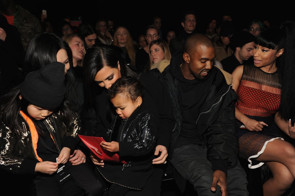 Kim Kardashian and Kanye West With North West at NYFW