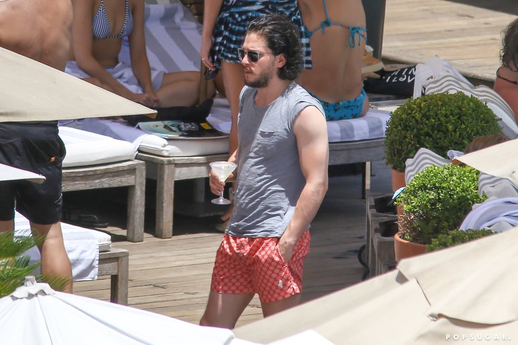 Kit Harington Shirtless by the Pool in Brazil Pictures
