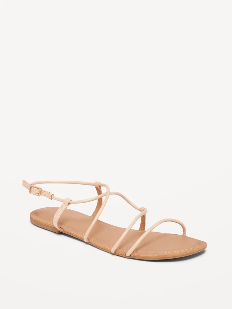 Old Navy Faux-Leather Asymmetric Strappy Sandals