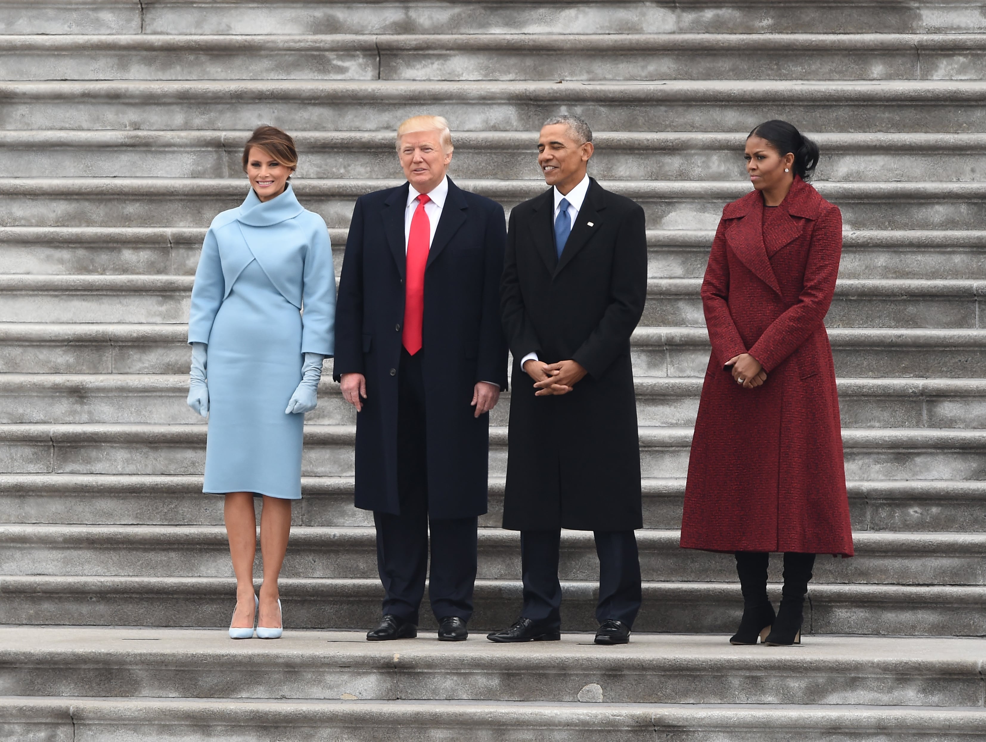 Michelle Obama Red Dress at Inauguration 2017 POPSUGAR Fashion