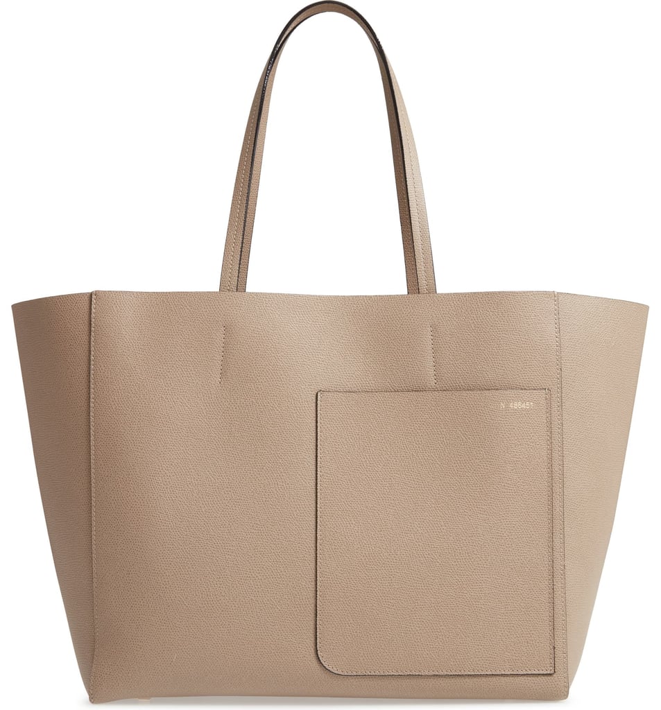 Valextra Grained Leather Tote