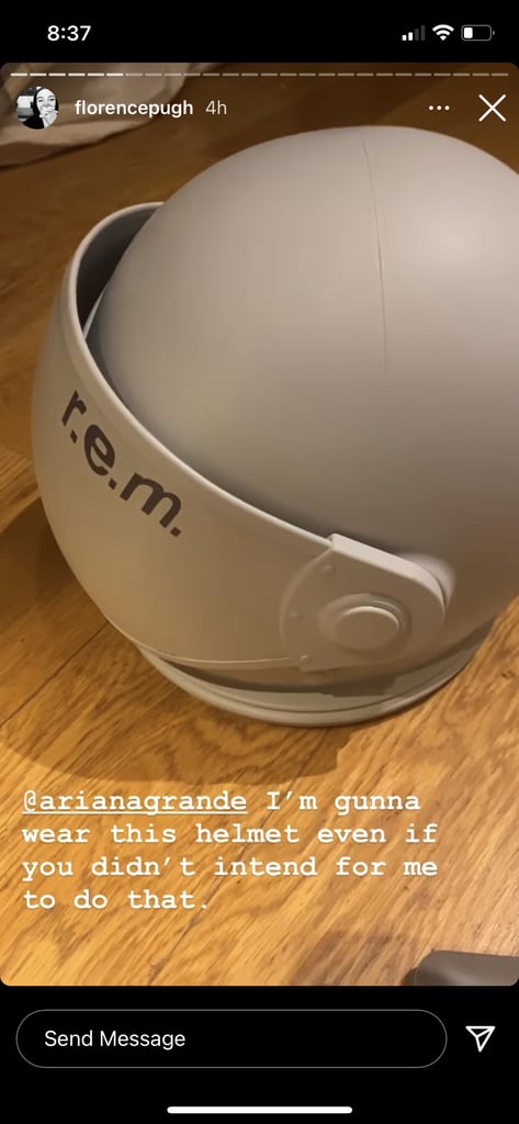 Florence Pugh Reacts to Beauty Package From Ariana Grande