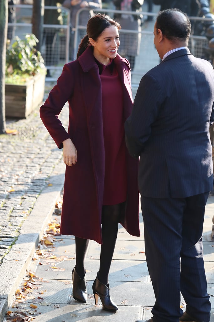 Meghan Markle's Burgundy Dress November 2018