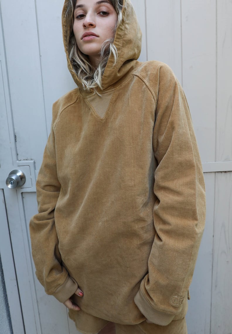 drew house corduroy hoodie dijon ドリューハウス フーディ corduroy hoodie - burgundy – drew house