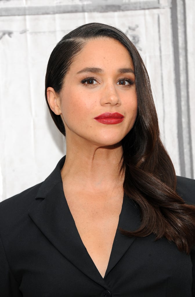 Meghan Markle With a Deep Side Part