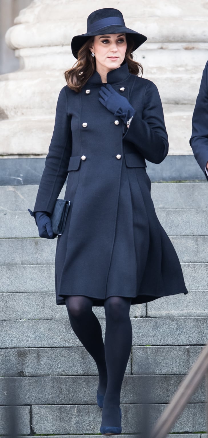 Kate Middleton Blue Carolina Herrera Coat