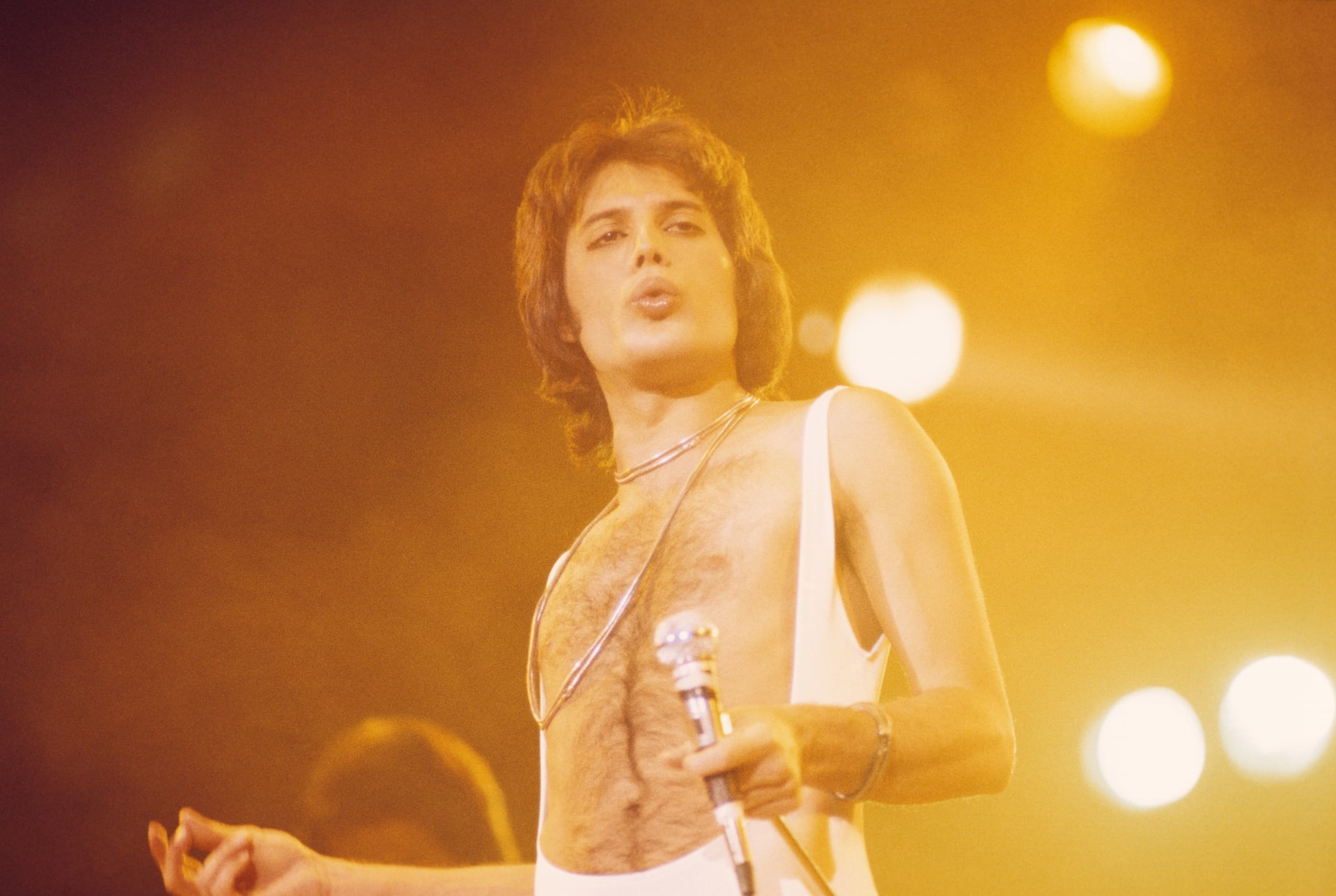 Freddie Mercury of Queen, performing at the Omni. (Photo by Tom Hill/WireImage)