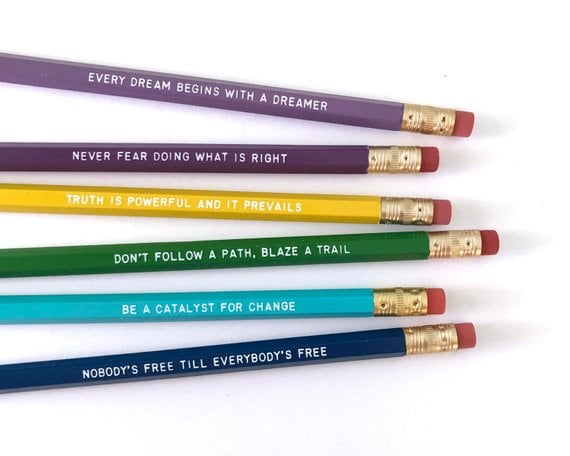 Black Women of History Inspirational Pencil Set