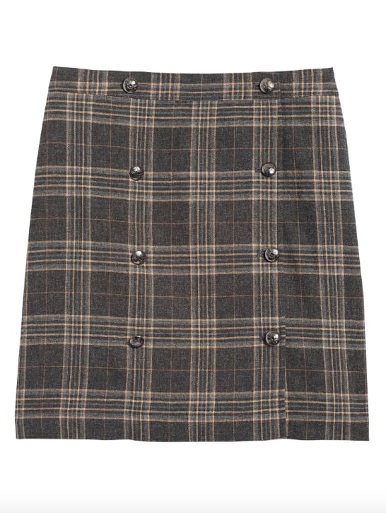 Plaid Trench Mini Skirt