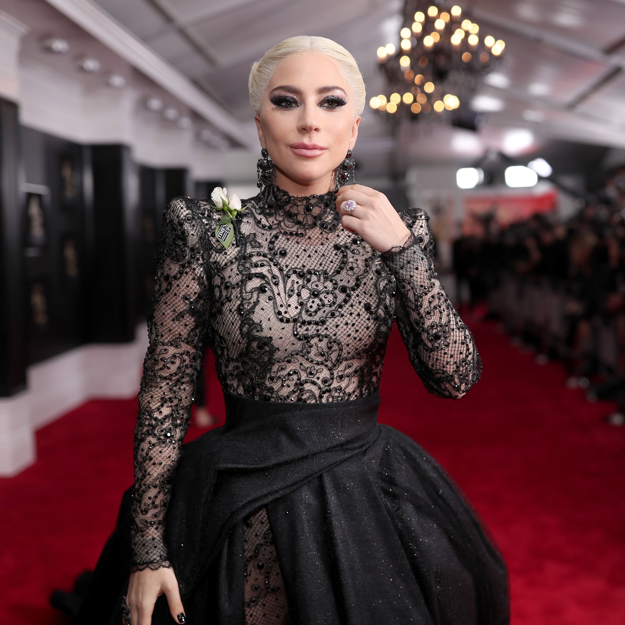 Lady Gaga's 2023 Oscars Dress Was Originally Worn By Gigi Hadid On The  Versace Runway