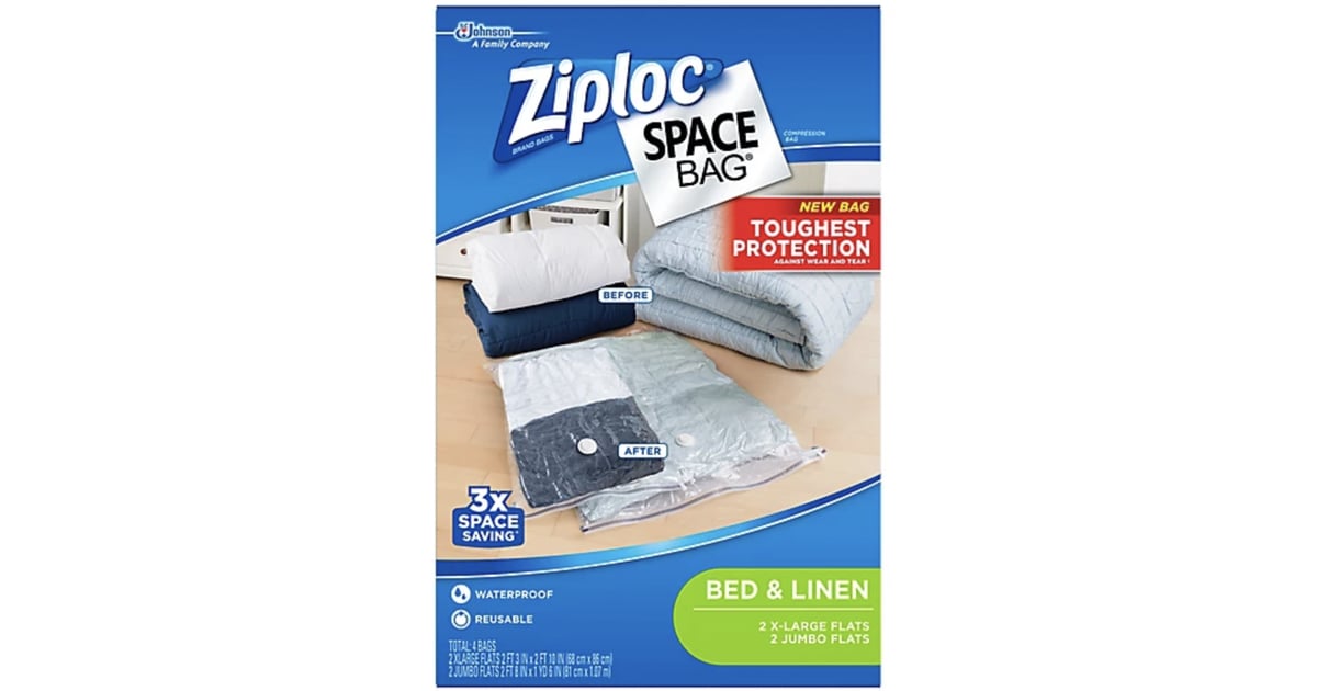 Ziploc Space Bag 4Count Flat Variety Pack DormRoom Closet