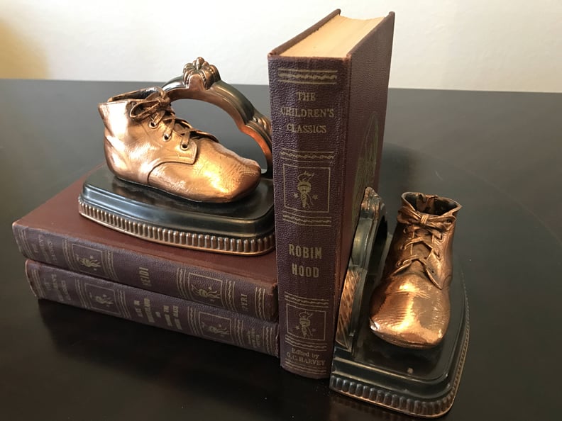 Vintage Baby Shoe Bookends