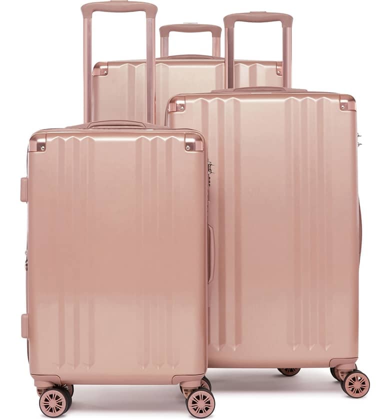 Calpak Ambeur 3Piece Metallic Luggage Set Best Suitcases 2019