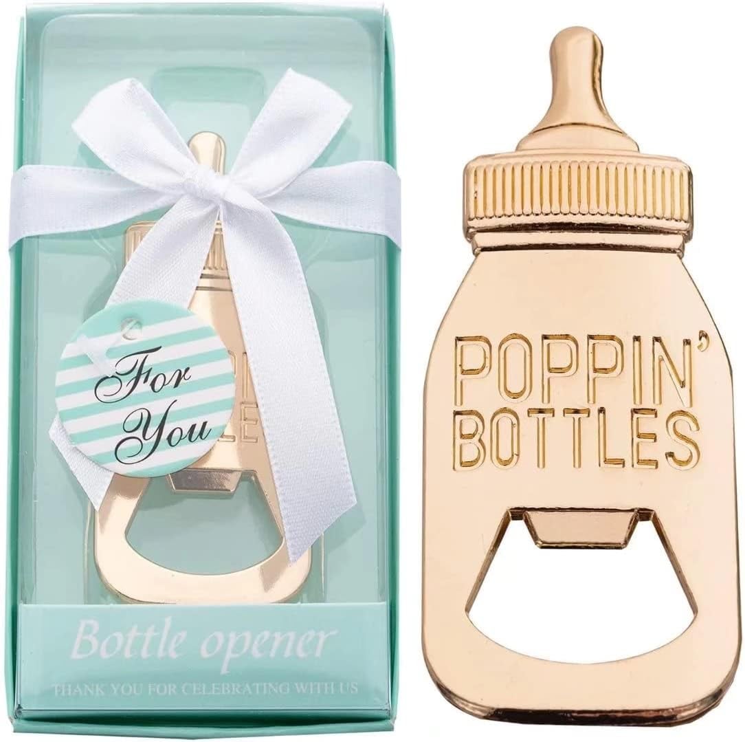 Baby shower bottle store opener favors