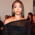 Lori Harvey Bares Her Abs in a Plunging Halter Dress With a Thigh-High Slit