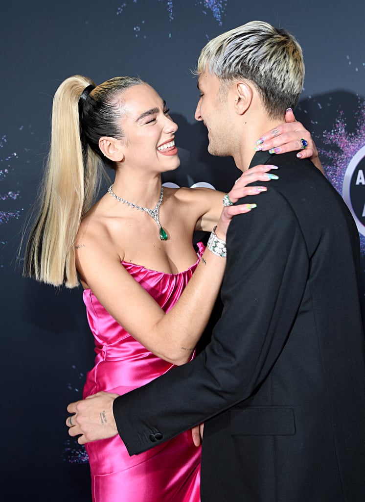 Dua Lipa and Anwar Hadid at the 2019 American Music Awards