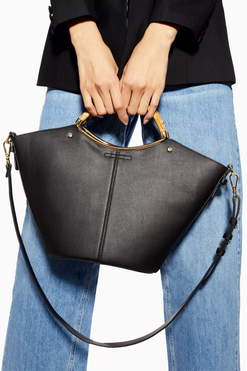 Topshop Tyler Bamboo Handle Tote Bag