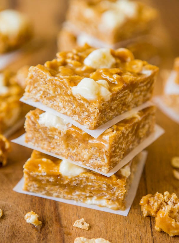 No-Bake Peanut Butter Marshmallow Cereal Bars