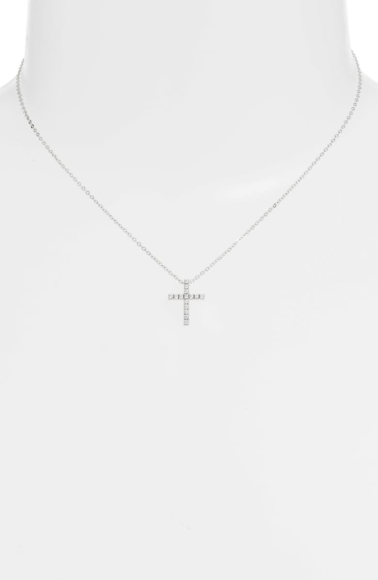 Nordstrom Cubic Zirconia Cross Necklace