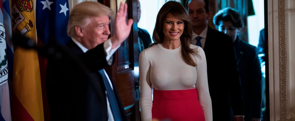 Melania Trump Red Skirt For Hispanic Heritage Month