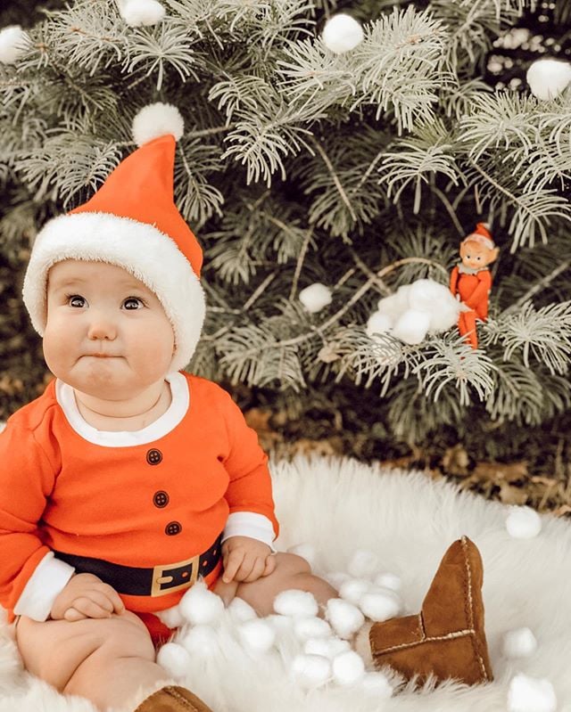 Baby Dressed as Elf on the Shelf 2018