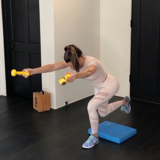 Jessica Biel Skater Squat Leg Workout