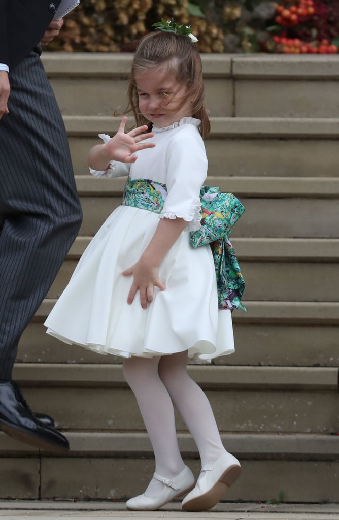 Princess Charlotte Trips at Princess Eugenie's Wedding