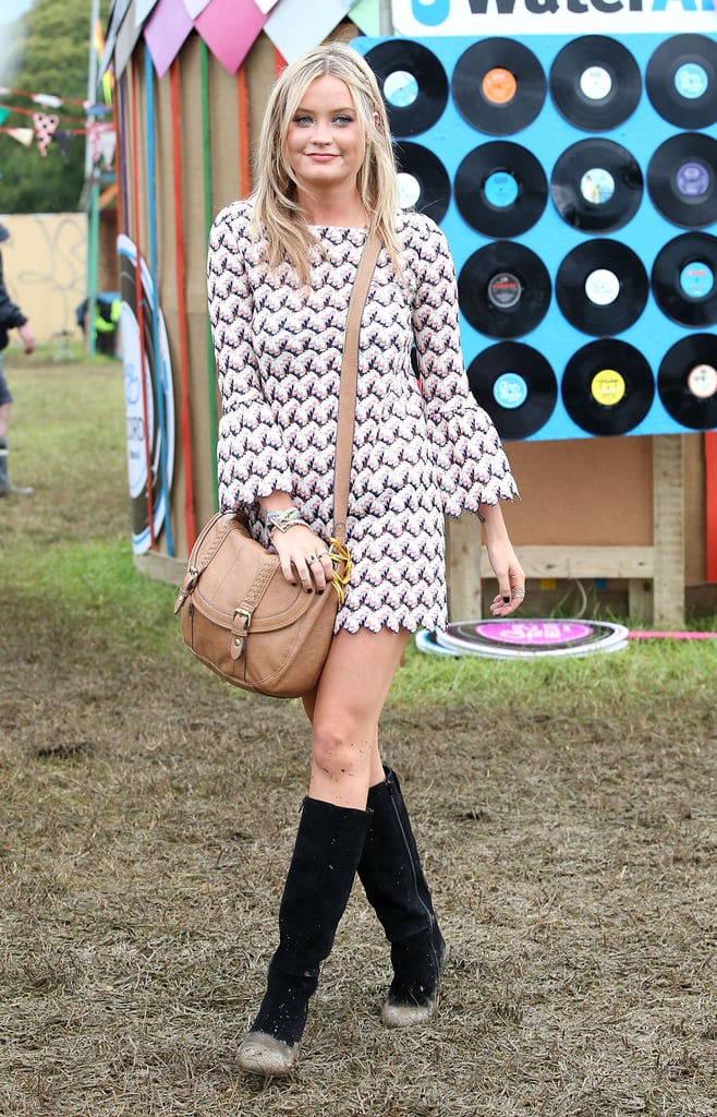 Laura Whitmore at Glastonbury 2014