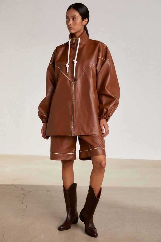 Oversized Leather Parka