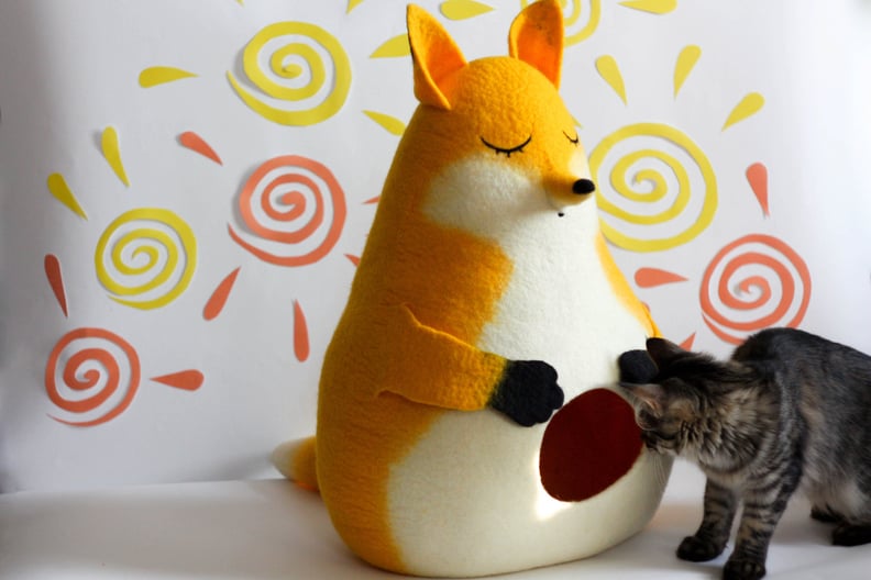 MeowFelt Yellow Fox Cat Bed