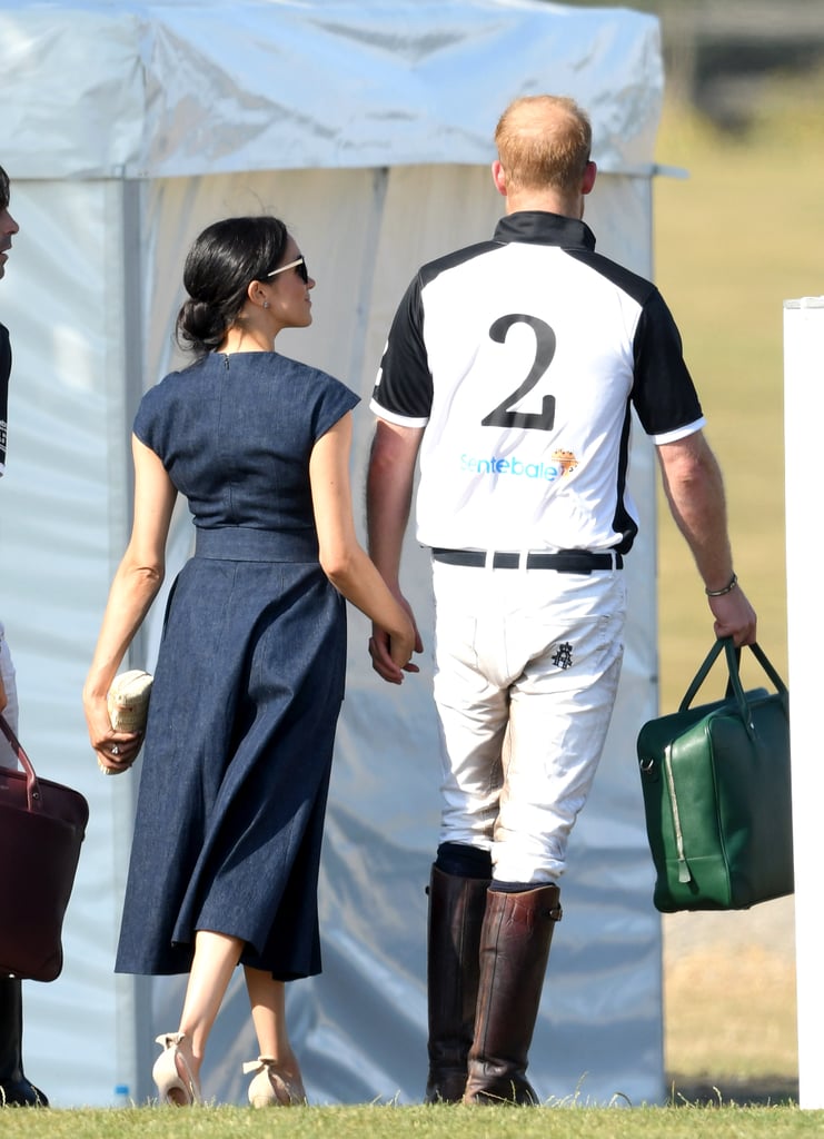 Prince Harry and Meghan Markle Kissing at Polo Match in July