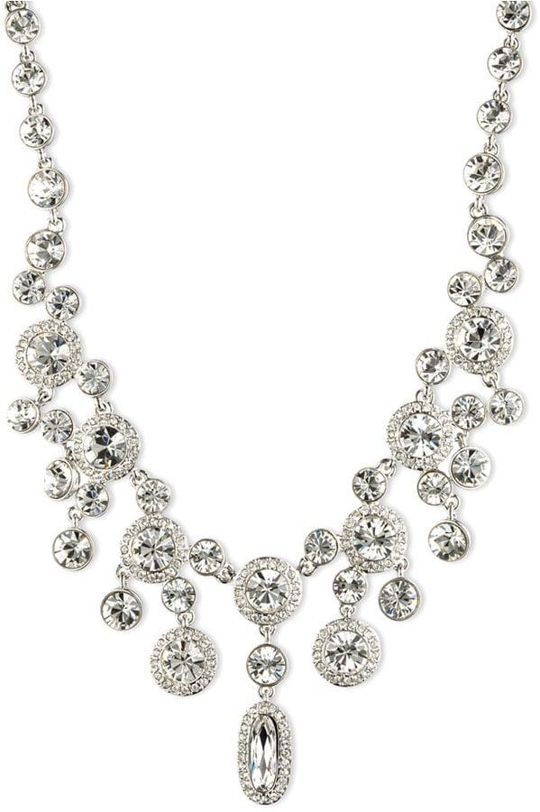 Givenchy Silver-Tone Crystal Statement Necklace ($195)